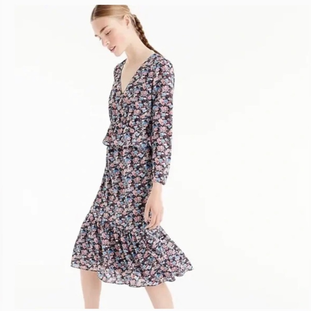 J. Crew Midi Floral Dress - Size 4